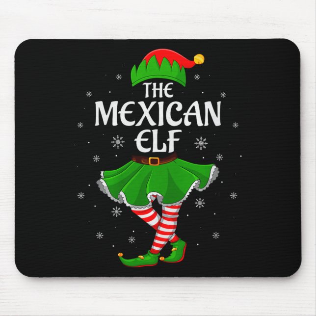 Mousepad Mexican Elf Christmas Family Girls Women Elf Squad (Frente)