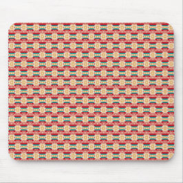 Mousepad Mexican Pattern in Beige and Red