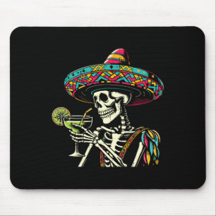 Mousepad Mexicano Esqueleto Sombrero Cinco De Mayo Mexicano
