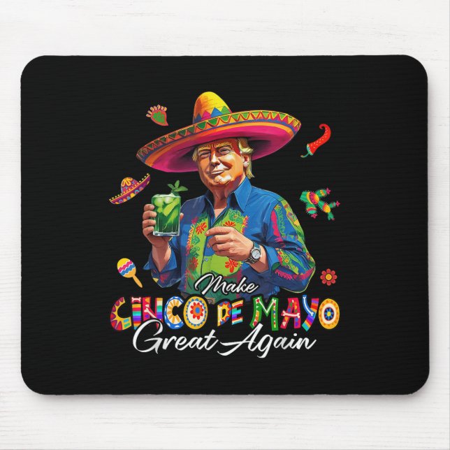 Mousepad Mexicano Faça Cinco De Maio Grande Novamente Engra (Frente)