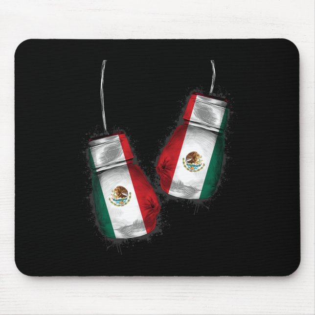 Mousepad México Boxando Luvas do Orgulho Mexicano Boxando M (Frente)
