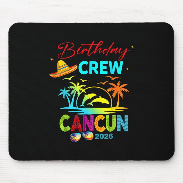 Mousepad Mexico Cancun Birthday Boy Trip Vacation 2026 Matc (Frente)