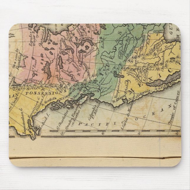 Mousepad México, Guatemala, IU, América do Norte (Frente)