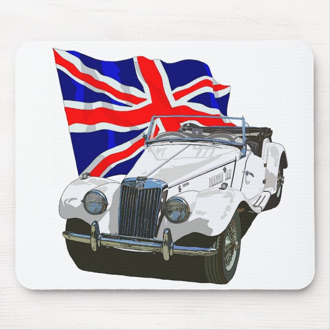 Mousepad MG TF branco (Frente)