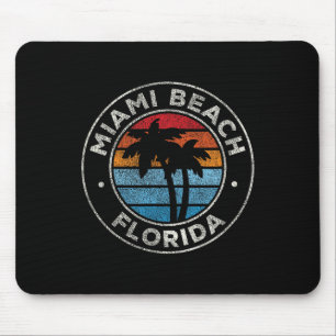 Mousepad Miami Beach Florida Fl Vintage Graphic Retro 70s