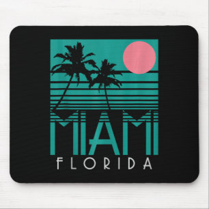 Mousepad Miami Florida Vintage Retro Palm Trees Beach Summe