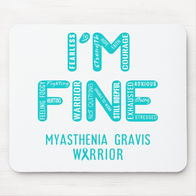 Mousepad Miastenia Gravis Warrior - EU ESTOU BEM (Frente)