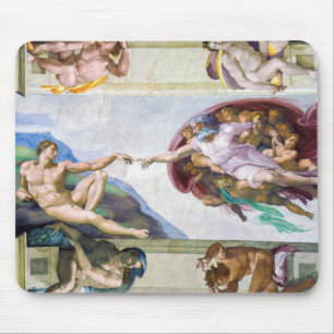 Mousepad Michelangelo - Criação de Adão, Capela Sistina