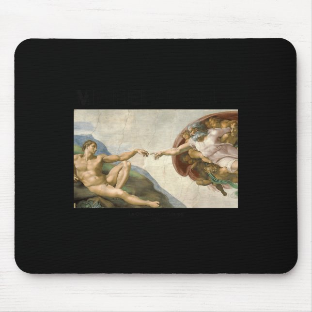 Mousepad Michelangelo - The Creation Of Adam _ Famous Paint (Frente)