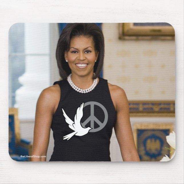 Mousepad Michelle Obama Primeira Dama da Paz (Frente)