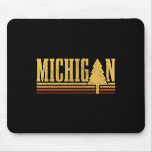 Mousepad Michigan Árvore Vintage Orgulho do Estado Camping