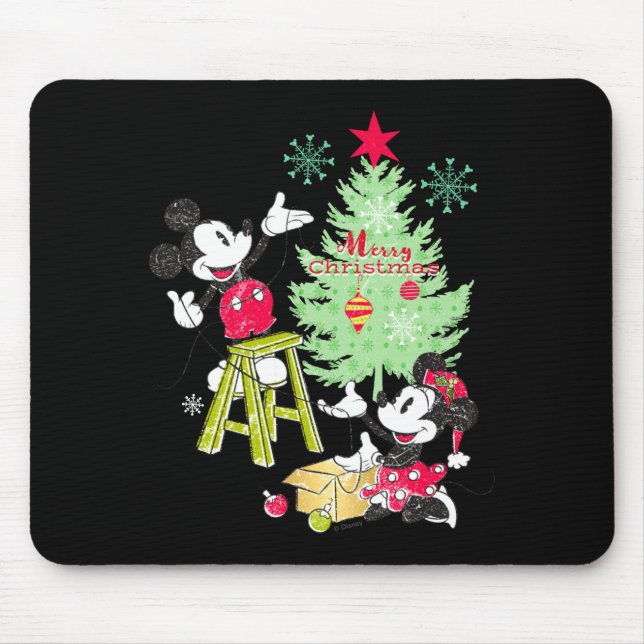 Mousepad Mickey Minnie Clic Christmas Tree  (Frente)