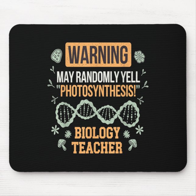 Mousepad Microbiologia Divertida de Volta às Aulas Professo (Frente)