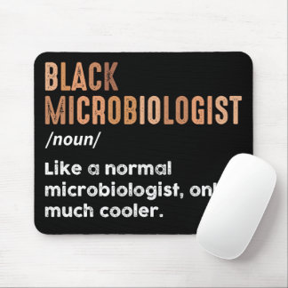 Mousepad Microbiólogo Negro Microbiologia Funny Definition