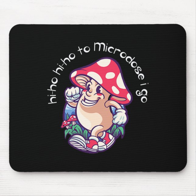 Mousepad Microdosagem de cogumelo Sensibilização para a Saú (Frente)