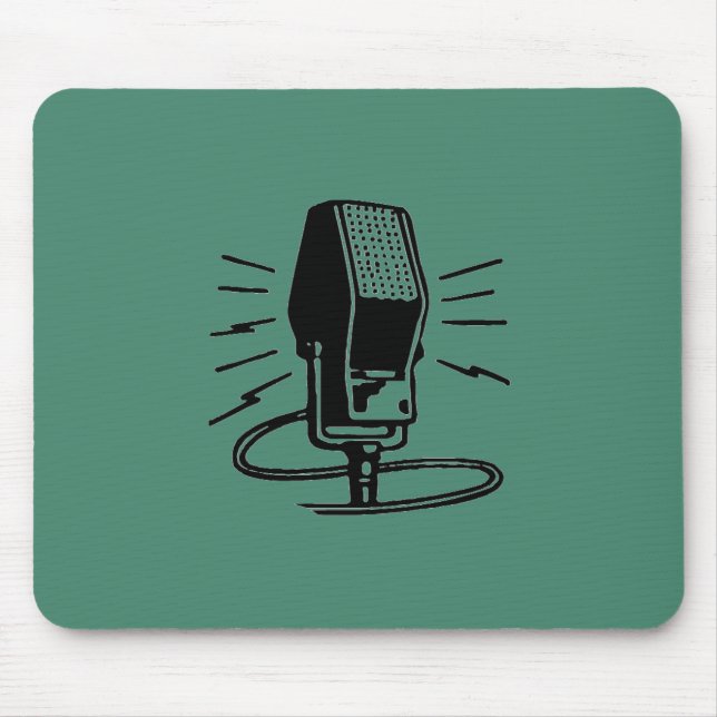 Mousepad Microfone antigo (Frente)