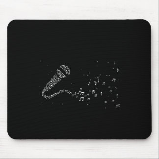 Mousepad Microfone Music Notes Karaoke Singing Mic Gift