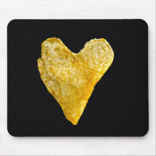 Mousepad Microplaqueta de batata dada forma coração