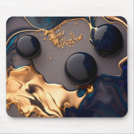 Mousepad Midnight Gold Liquid Marble