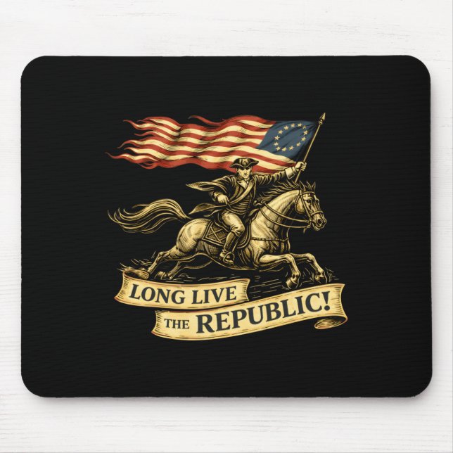 Mousepad Mieman Viva A República EUA 1776 2026 4 De (Frente)