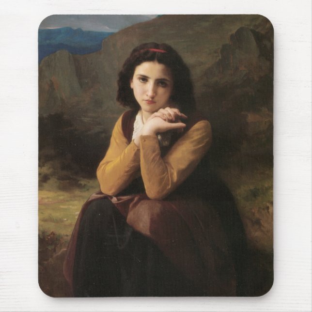 Mousepad Mignon (Sweet Young French Girl) (por Bouguereau) (Frente)