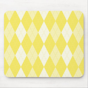 Mousepad Milho Amarelo Argyle Pequeno e Dourado Forma de Di