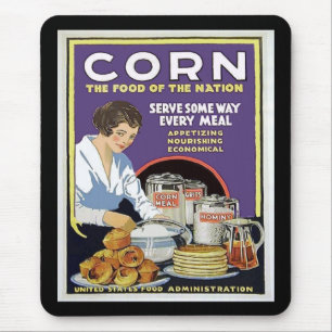 Mousepad Milho retro da administração da comida WW1