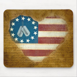 Mousepad Militares Obrigado Sinalizador do Coração