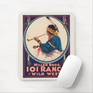 Mousepad Miller Bros. 101 Ranch, Poster de Circo Oeste Selv