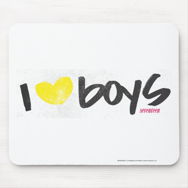Mousepad Mim amarelo dos meninos do coração (Frente)