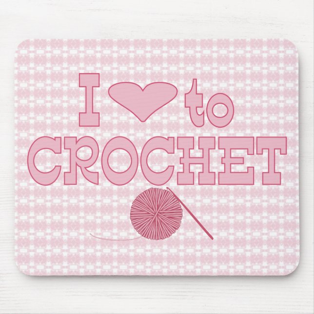 Mousepad Mim coração a crochet (Frente)