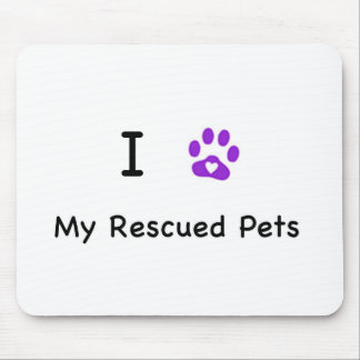 Mousepad Mim coração meus animais de estimação salvados