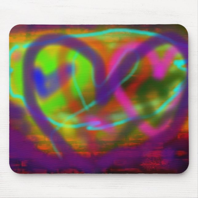 Mousepad Mim grafites do coração (Frente)