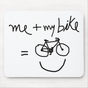 Mousepad mim & minhas bicicleta = felicidade