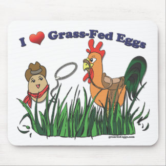Mousepad Mim ovos de Grama-Fed do coração