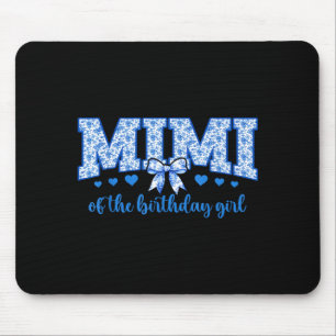 Mousepad Mimi da Menina do Aniversário Floral Azul Chinoise