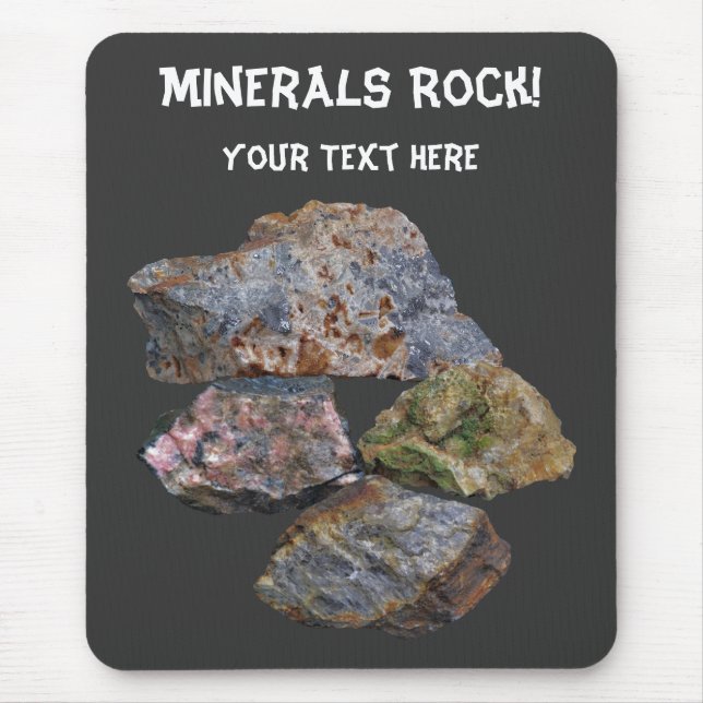 Mousepad Minerals Rock Collectors Cute (Frente)