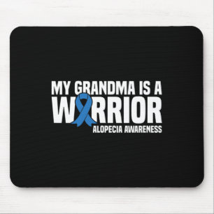 Mousepad Minha avó é uma guerreira Blue Ribbon Alopecia