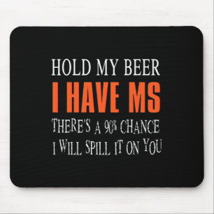 Mousepad Minha Cerveja Tenho Sensibilização Para A Escleros