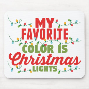 Mousepad Minha Cor Favorita É Luzes De Natal