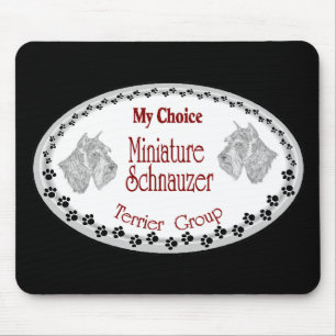 Mousepad minha escolha mini schnauzer