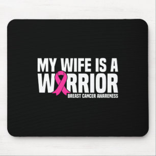 Mousepad Minha Esposa É Um Guerreiro Cancer De Fita Rosa Aw