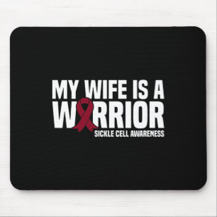Mousepad Minha esposa é uma Guerreira Burgundy Friso Célula
