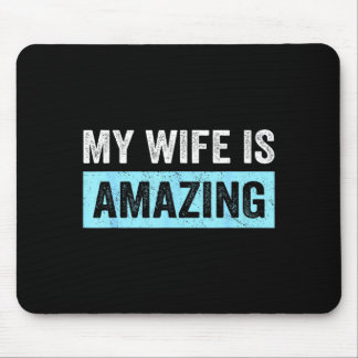 Mousepad Minha esposa esposa incrível marido engraçado home