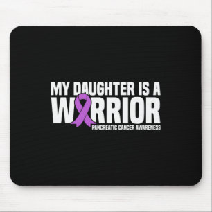 Mousepad Minha Filha É Um Câncer de pâncreas Guerreiro Awar