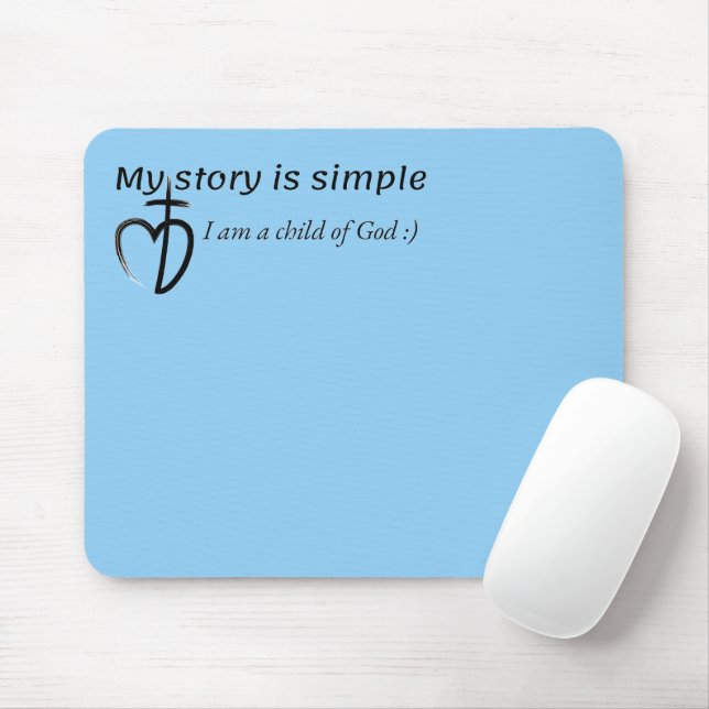 Mousepad Minha história é simples (Com mouse)