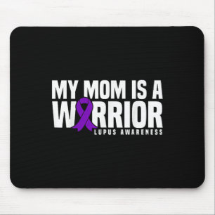 Mousepad Minha Mãe É Uma Guerreira Laço Roxo Conscientizaçã