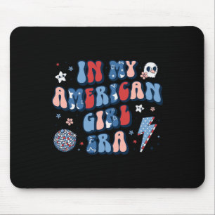 Mousepad Minha Menina Americana Era Retro 4 De Julho Quarto