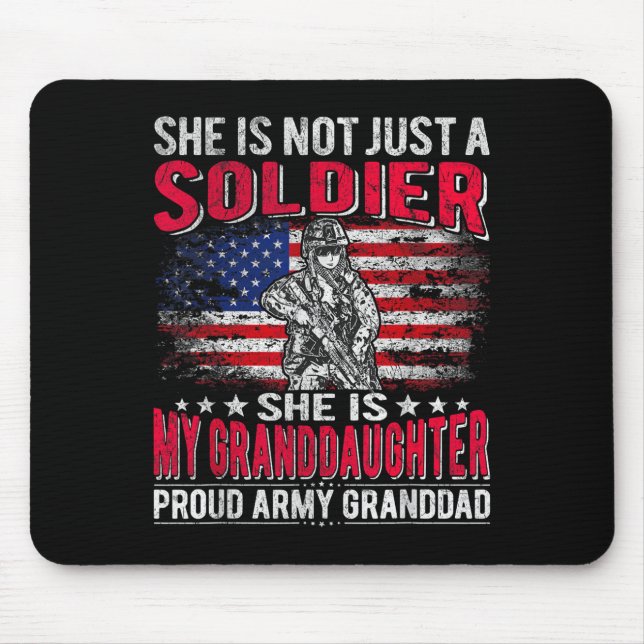 Mousepad Minha neta Meu Soldado Orgulhoso Avô Gr (Frente)