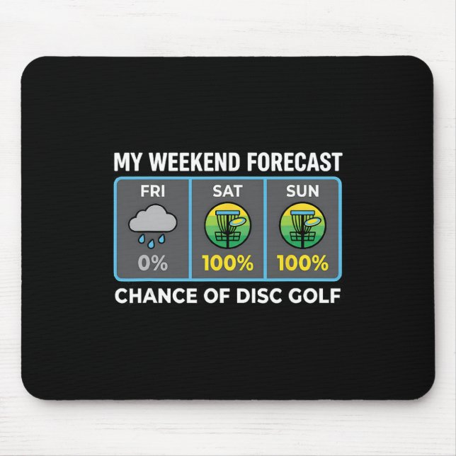 Mousepad Minha Previsão De Final De Semana 100 Por Cento De (Frente)